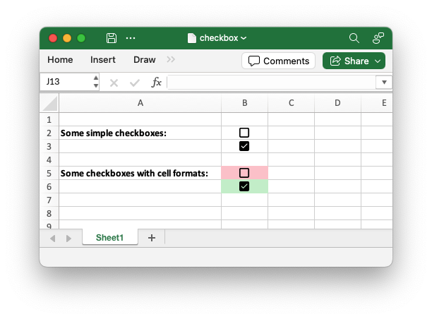 Image of Excel chart generated by sample code